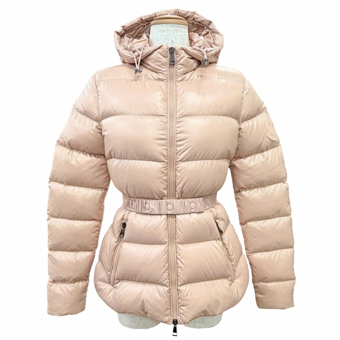 Excellent MONCLER Down jacket RHIN Logo patch, belted hooded zip-up jacket 00