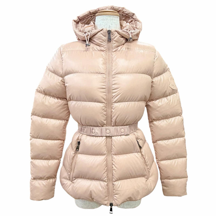 Excellent MONCLER Down jacket RHIN Logo patch, belted hooded zip-up jacket 00