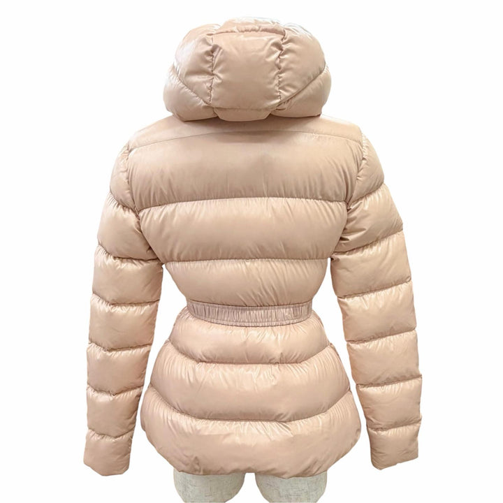 Excellent MONCLER Down jacket RHIN Logo patch, belted hooded zip-up jacket 00