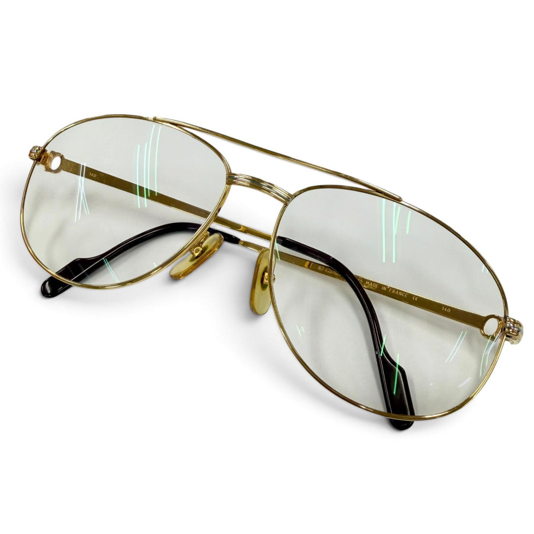 Very Good Cartier Glasses Trinity Two-Bridge Teardrop Bordeaux mens