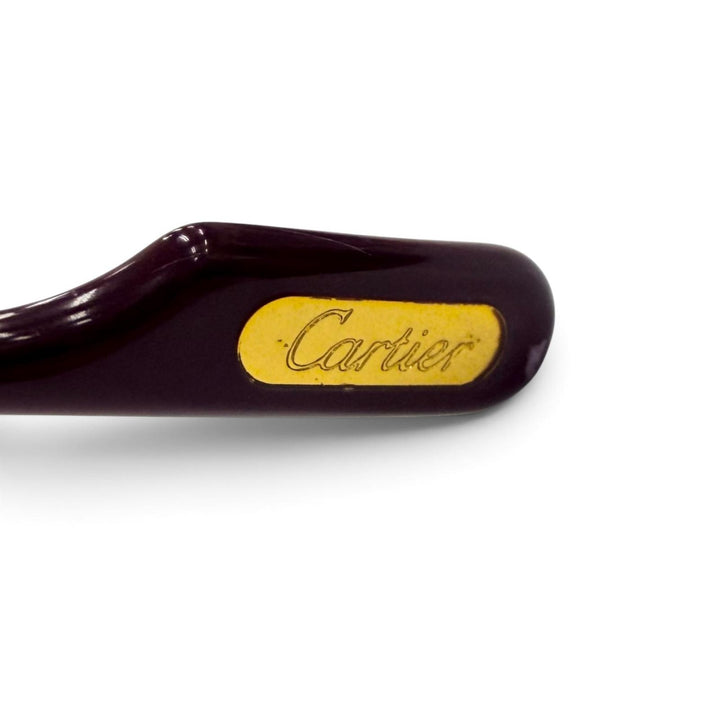 Very Good Cartier Glasses Trinity Two-Bridge Teardrop Bordeaux mens