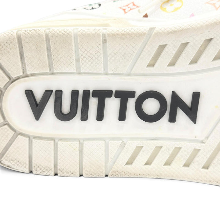 Great LOUIS VUITTON MURAKAMI sneakers LV sweatshirt white mens 6.5