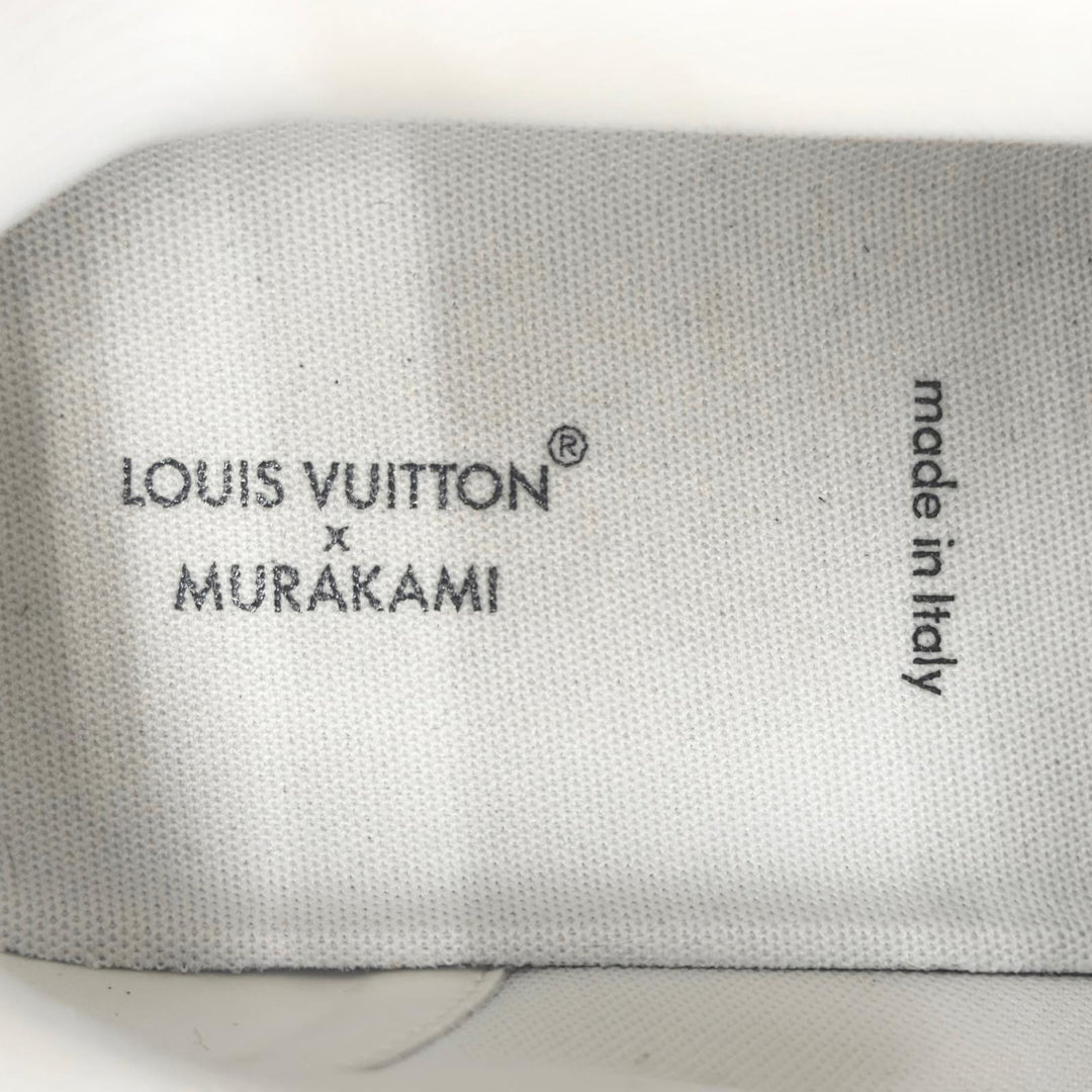 Great LOUIS VUITTON MURAKAMI sneakers LV sweatshirt white mens 6.5