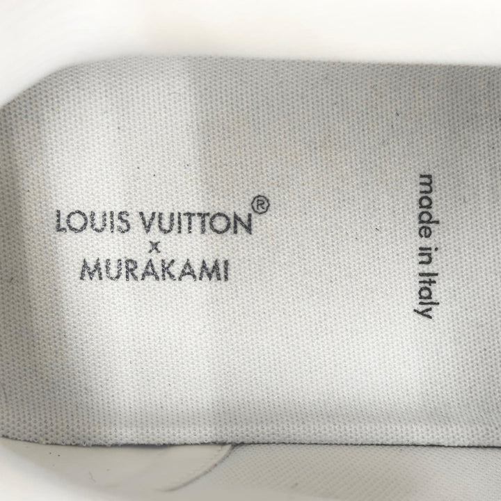 Great LOUIS VUITTON MURAKAMI sneakers LV sweatshirt white mens 6.5
