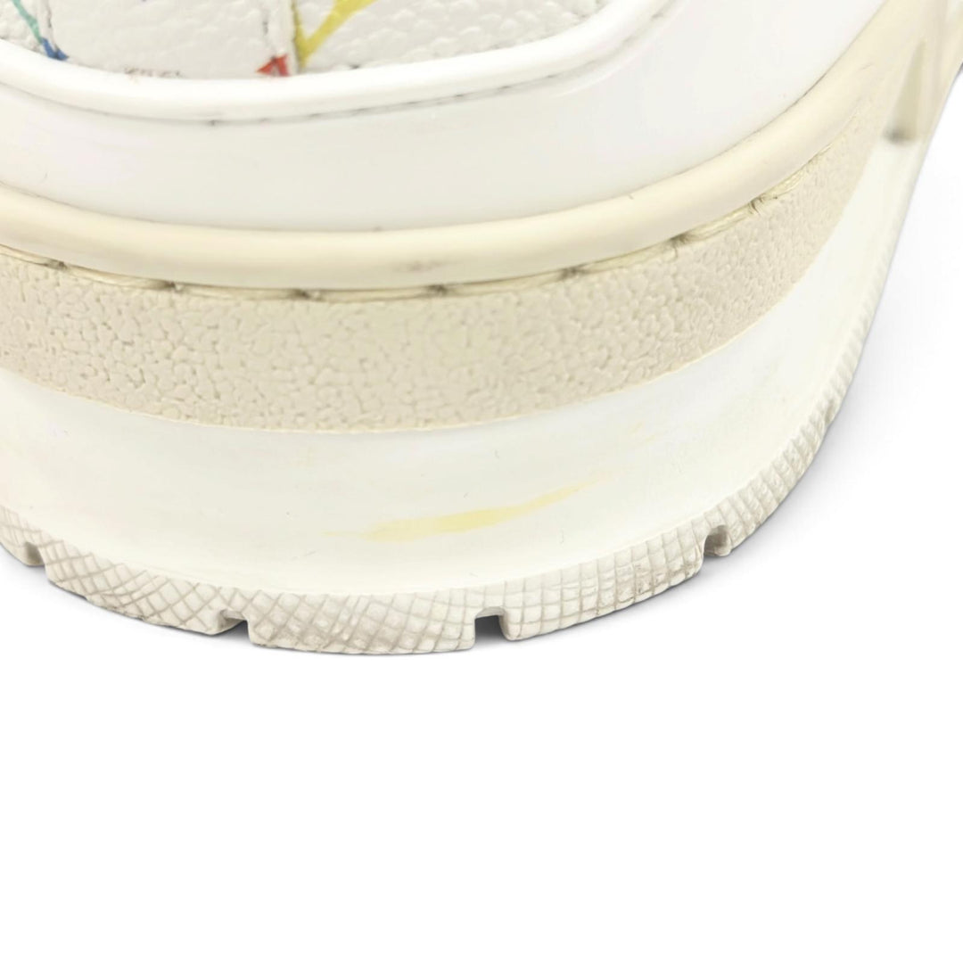 Great LOUIS VUITTON MURAKAMI sneakers LV sweatshirt white mens 6.5