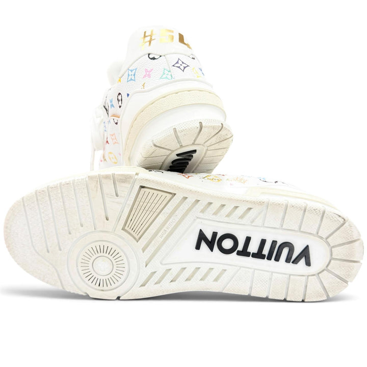 Great LOUIS VUITTON MURAKAMI sneakers LV sweatshirt white mens 6.5