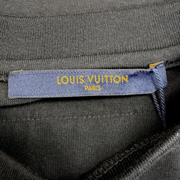 Pristine LOUIS VUITTON Short sleeve T-shirt black cotton mens