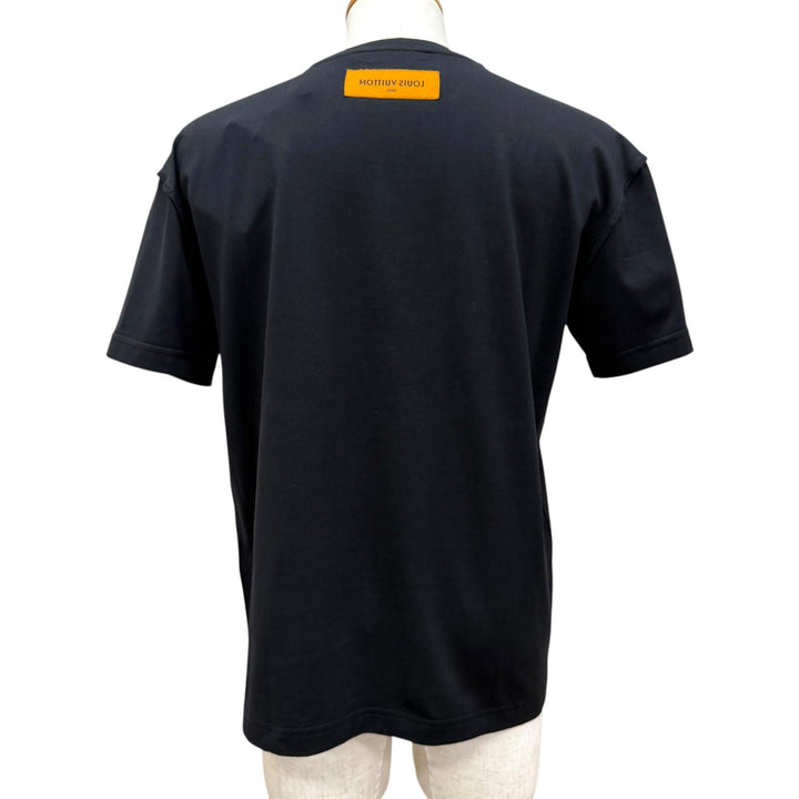 Pristine LOUIS VUITTON Short sleeve T-shirt black cotton mens