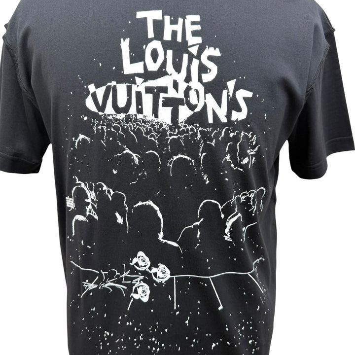 Pristine LOUIS VUITTON Short sleeve T-shirt black cotton mens