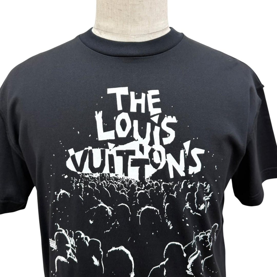 Pristine LOUIS VUITTON Short sleeve T-shirt black cotton mens