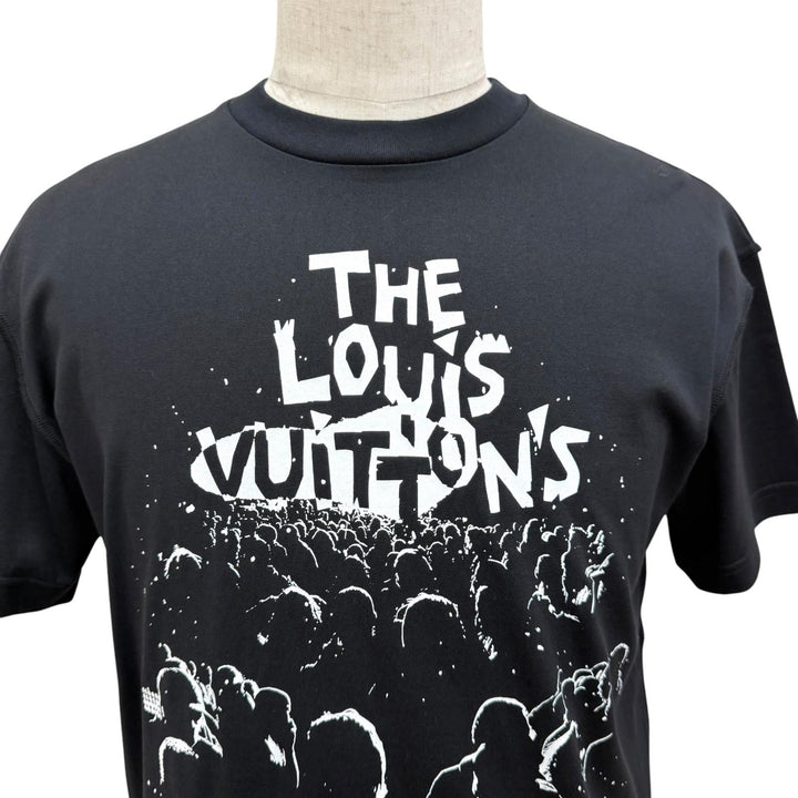 Pristine LOUIS VUITTON Short sleeve T-shirt black cotton mens