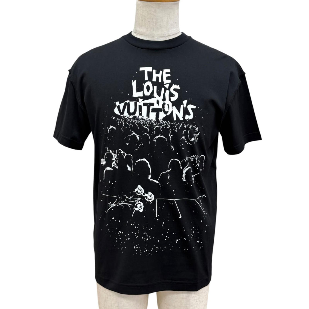 Pristine LOUIS VUITTON Short sleeve T-shirt black cotton mens