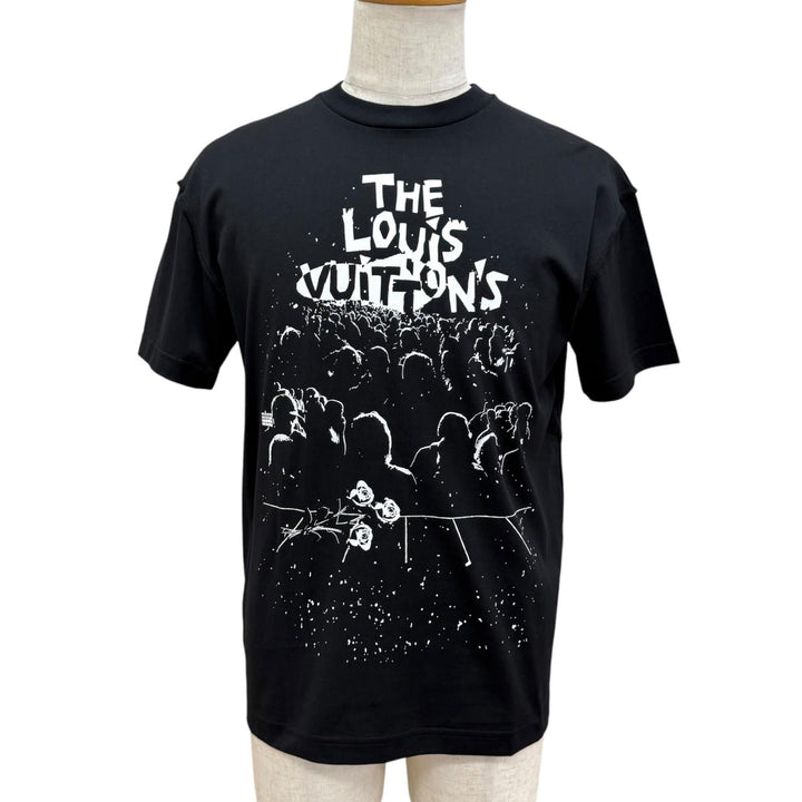Pristine LOUIS VUITTON Short sleeve T-shirt black cotton mens