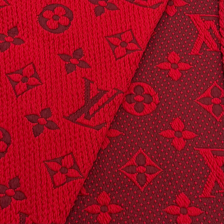 Great LOUIS VUITTON Scarf Escalp Logo Mania Monogram fringe wool Women M72432