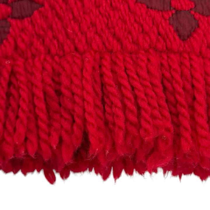 Great LOUIS VUITTON Scarf Escalp Logo Mania Monogram fringe wool Women M72432