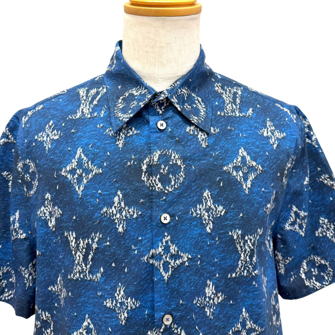 Excellent LOUIS VUITTON Short sleeve shirt Printed monogram short-sleeve shirt