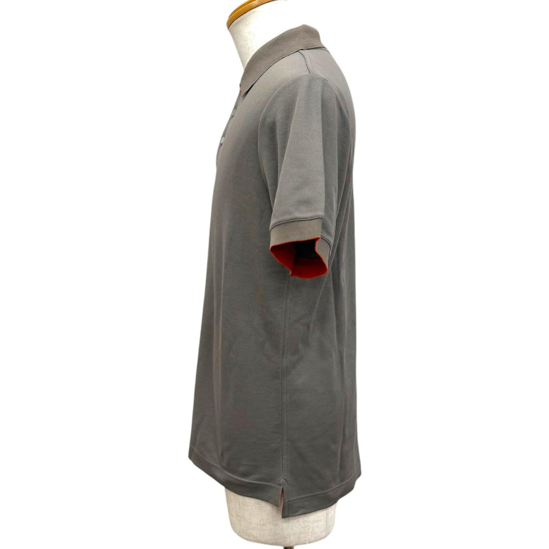 Pristine HERMES Short sleeve polo shirt Serie button Gurege cotton mens L