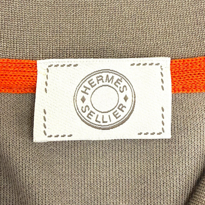 Pristine HERMES Short sleeve polo shirt Serie button Gurege cotton mens L