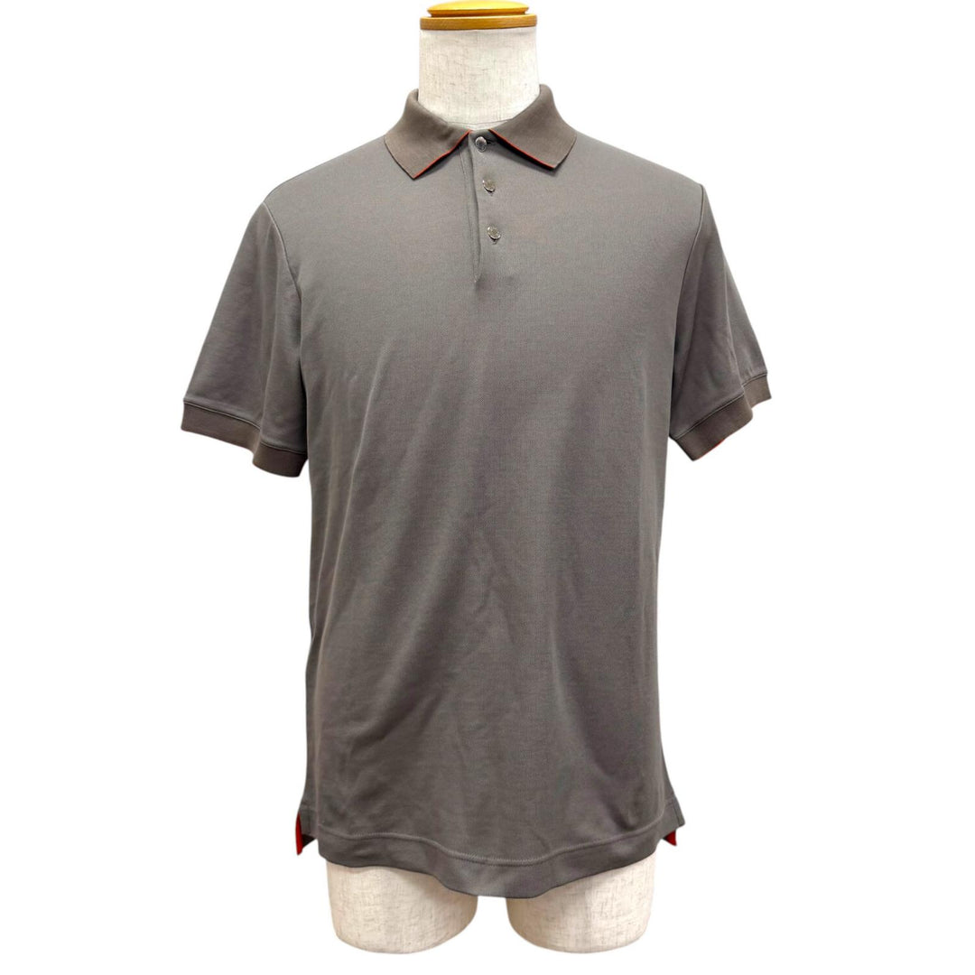 Pristine HERMES Short sleeve polo shirt Serie button Gurege cotton mens L