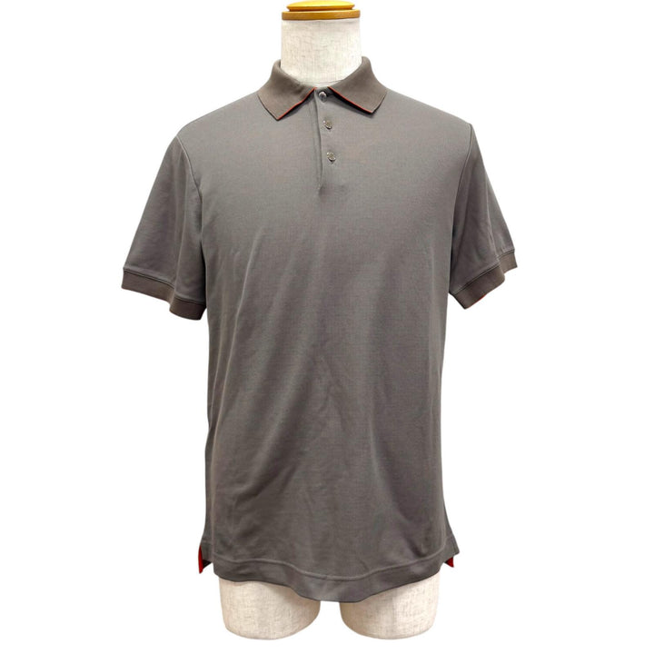 Pristine HERMES Short sleeve polo shirt Serie button Gurege cotton mens L