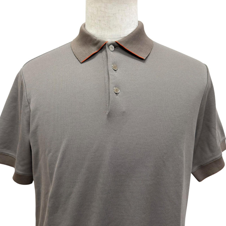 Pristine HERMES Short sleeve polo shirt Serie button Gurege cotton mens L