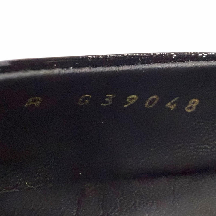 Great CHANEL pumps black Patent leather Women 36.5 G39048