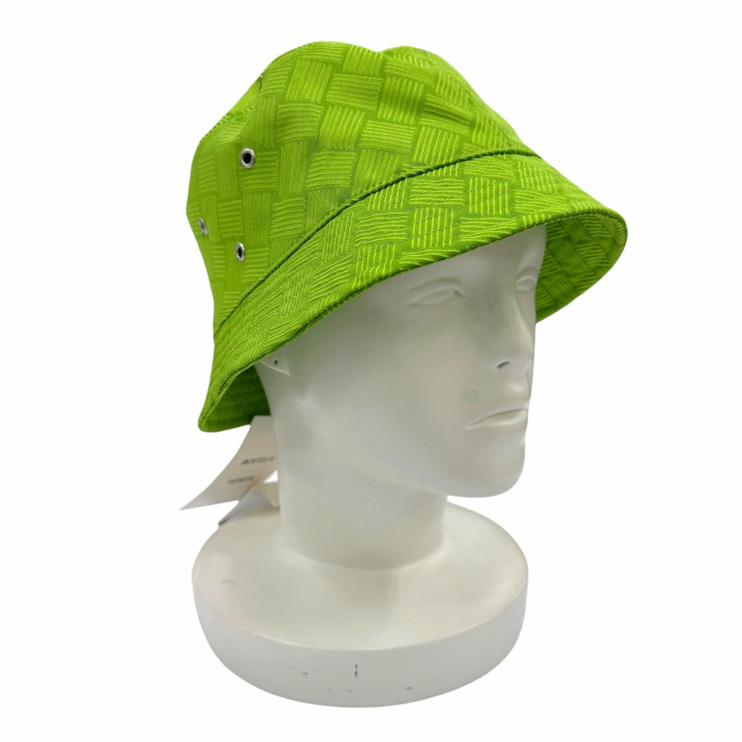 Pristine BOTTEGAVENETA hat INTRECCIATO motif bucket hat green Women L 687344