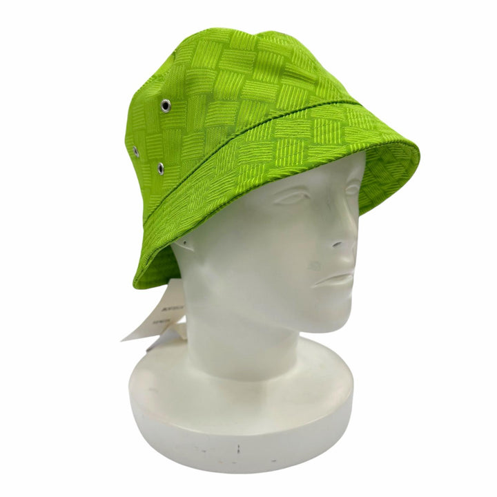 Pristine BOTTEGAVENETA hat INTRECCIATO motif bucket hat green Women L 687344