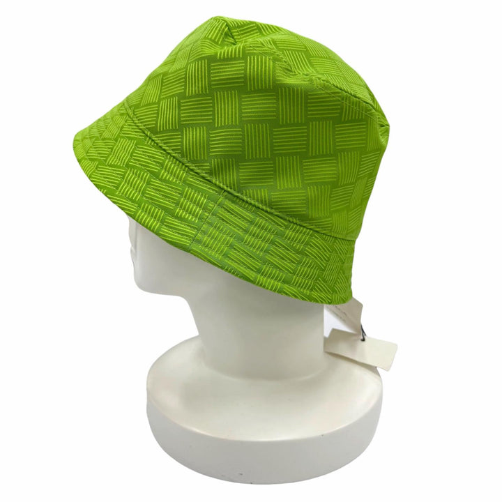 Pristine BOTTEGAVENETA hat INTRECCIATO motif bucket hat green Women L 687344