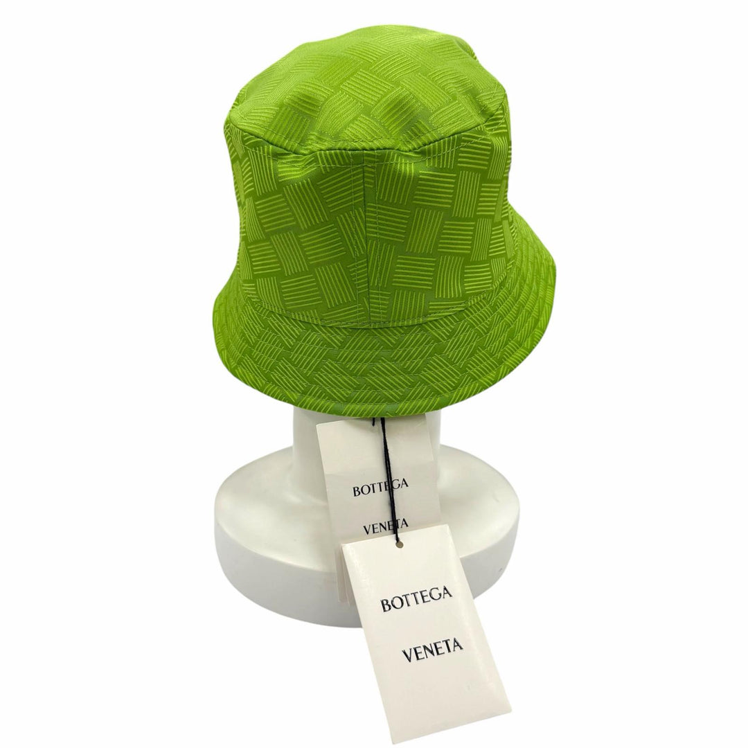 Pristine BOTTEGAVENETA hat INTRECCIATO motif bucket hat green Women L 687344