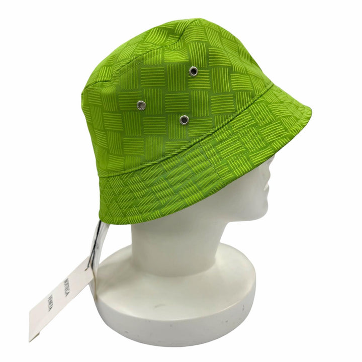 Pristine BOTTEGAVENETA hat INTRECCIATO motif bucket hat green Women L 687344