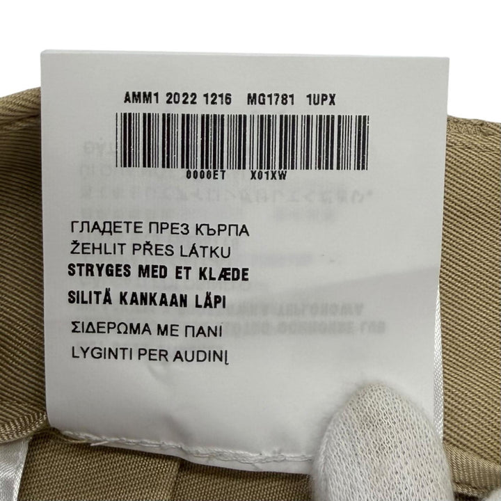 Great Miu Miu Pleated skirt West logo cut-off chinos beige cotton 40 MG1781