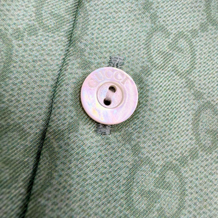 Pristine GUCCI YUKO HIGUCHI Short sleeve shirt GG pattern back print 48 864048