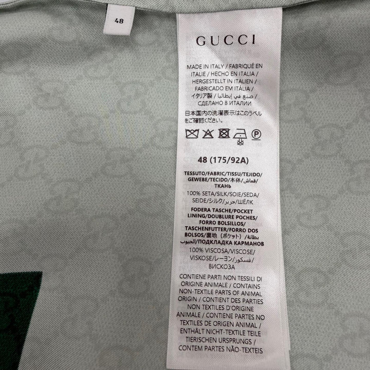 Pristine GUCCI YUKO HIGUCHI Short sleeve shirt GG pattern back print 48 864048