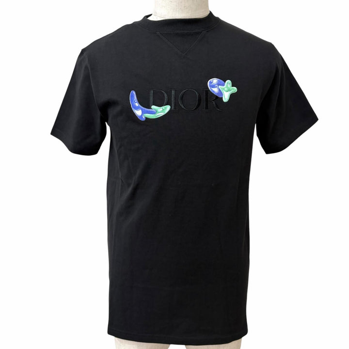 Pristine DIOR KENNY SCHARF Short sleeve T-shirt Logo embroidery