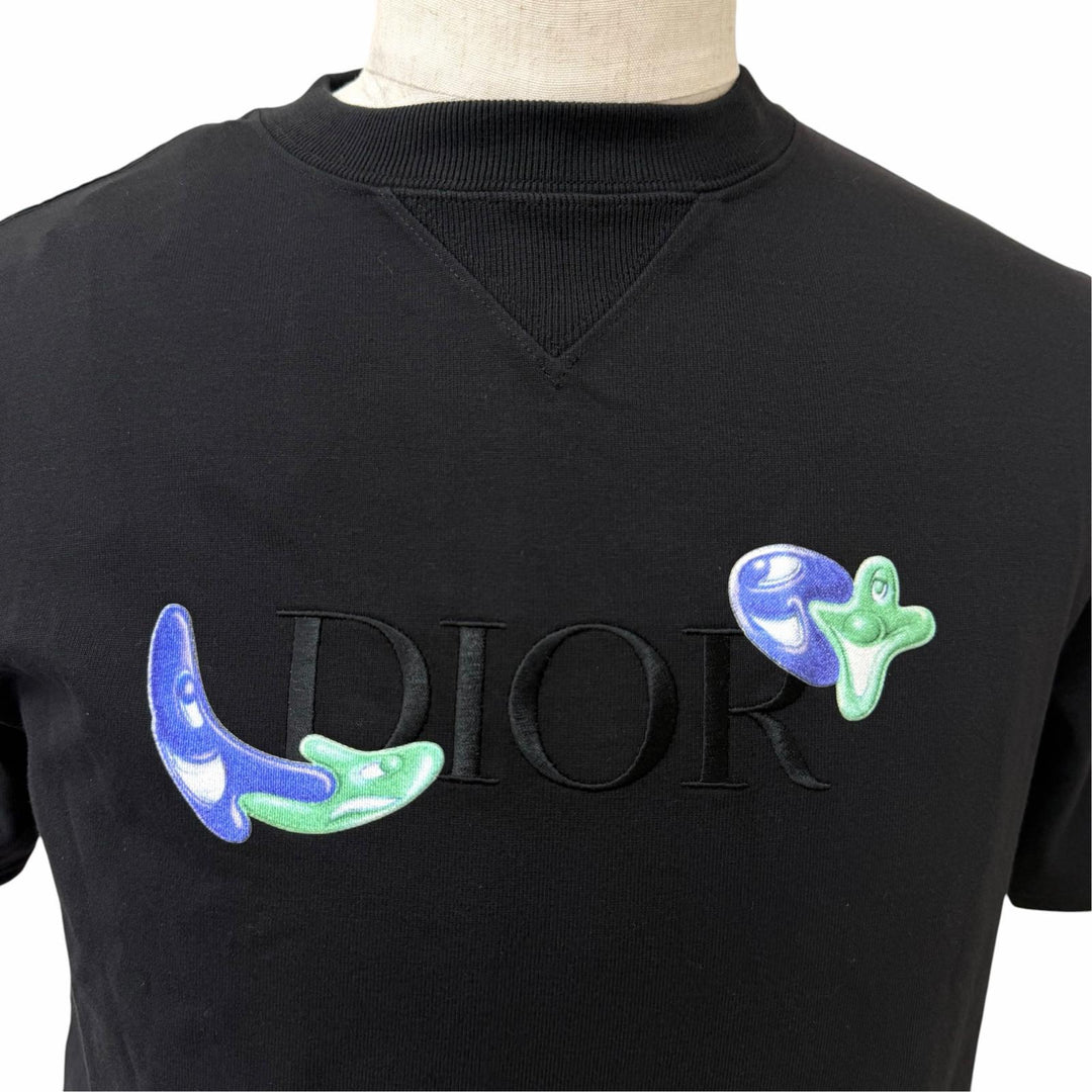 Pristine DIOR KENNY SCHARF Short sleeve T-shirt Logo embroidery