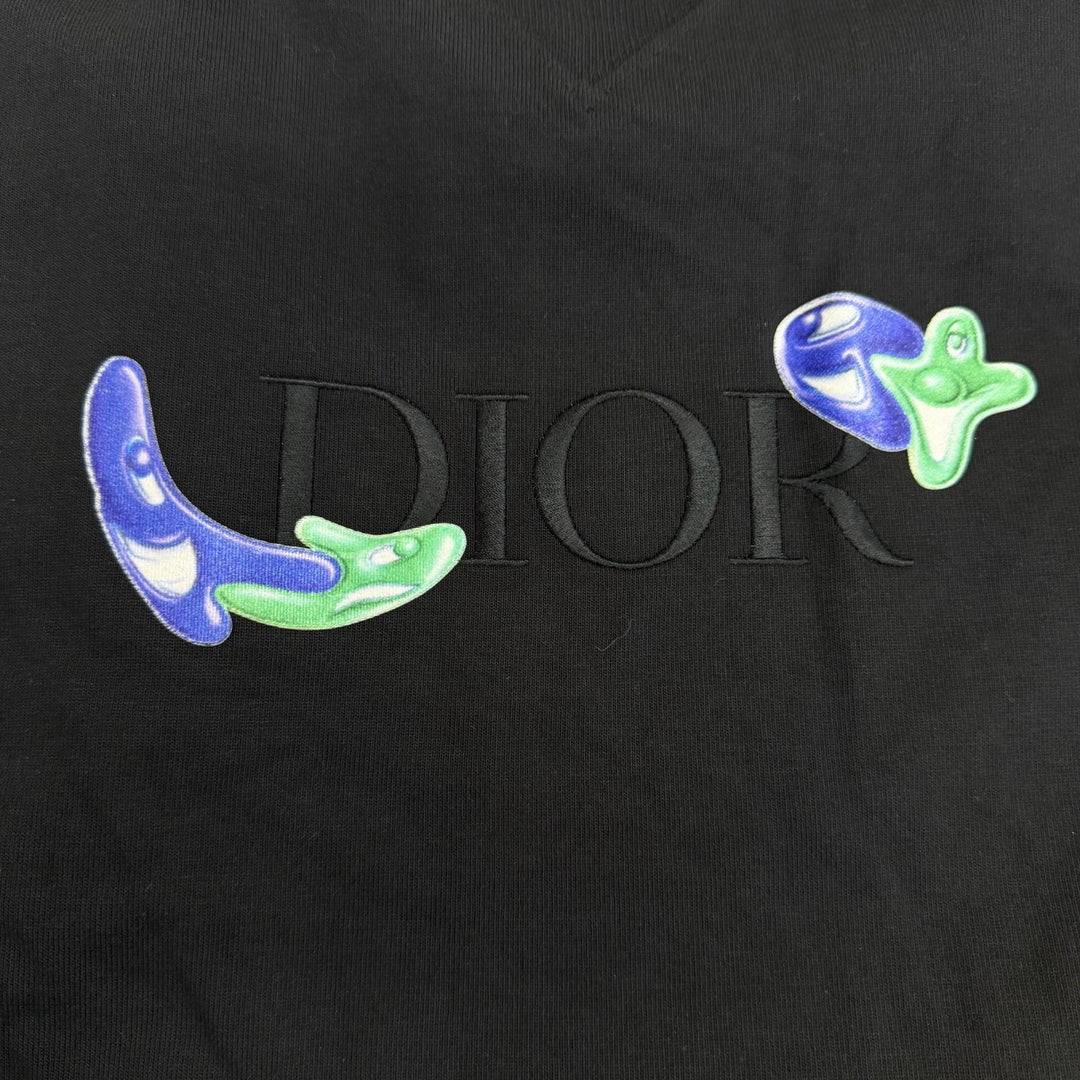 Pristine DIOR KENNY SCHARF Short sleeve T-shirt Logo embroidery