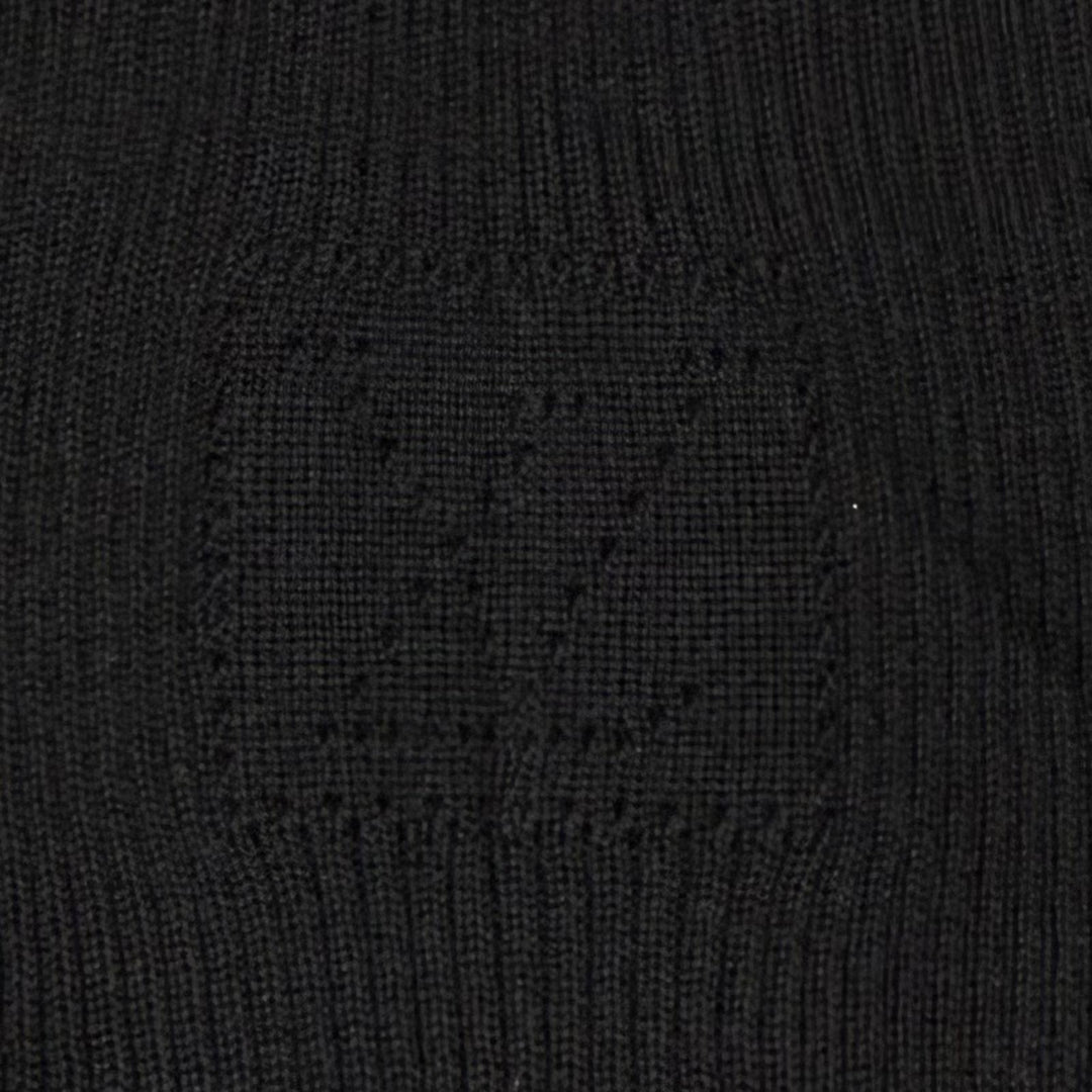 Pristine LOUIS VUITTON Short sleeve knit Tight ribbed knit crew neck wool L
