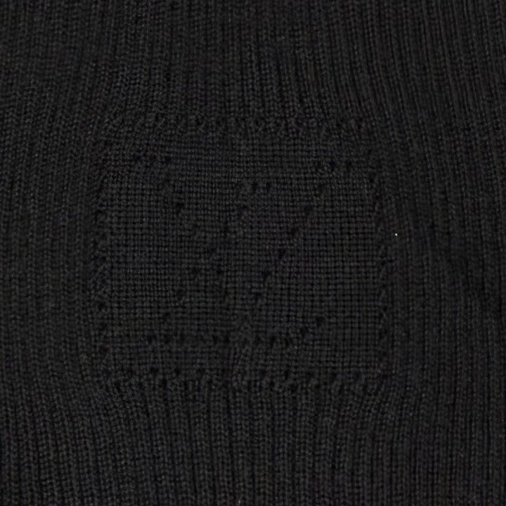 Pristine LOUIS VUITTON Short sleeve knit Tight ribbed knit crew neck wool L