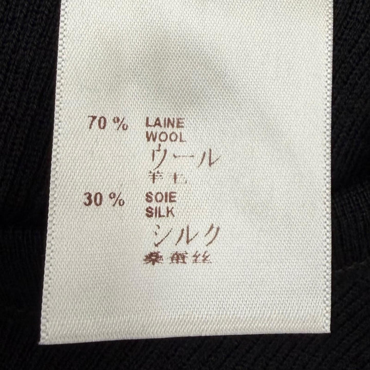 Pristine LOUIS VUITTON Short sleeve knit Tight ribbed knit crew neck wool L