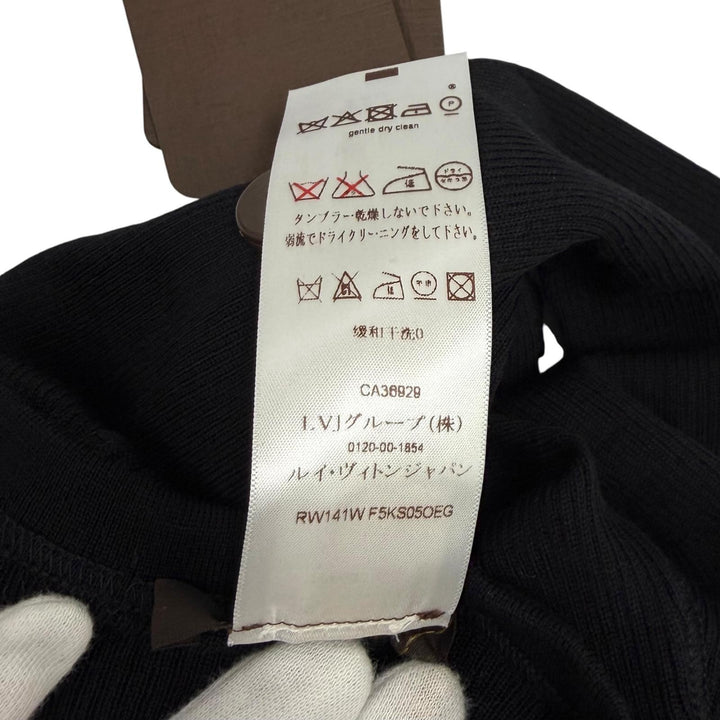 Pristine LOUIS VUITTON Short sleeve knit Tight ribbed knit crew neck wool L