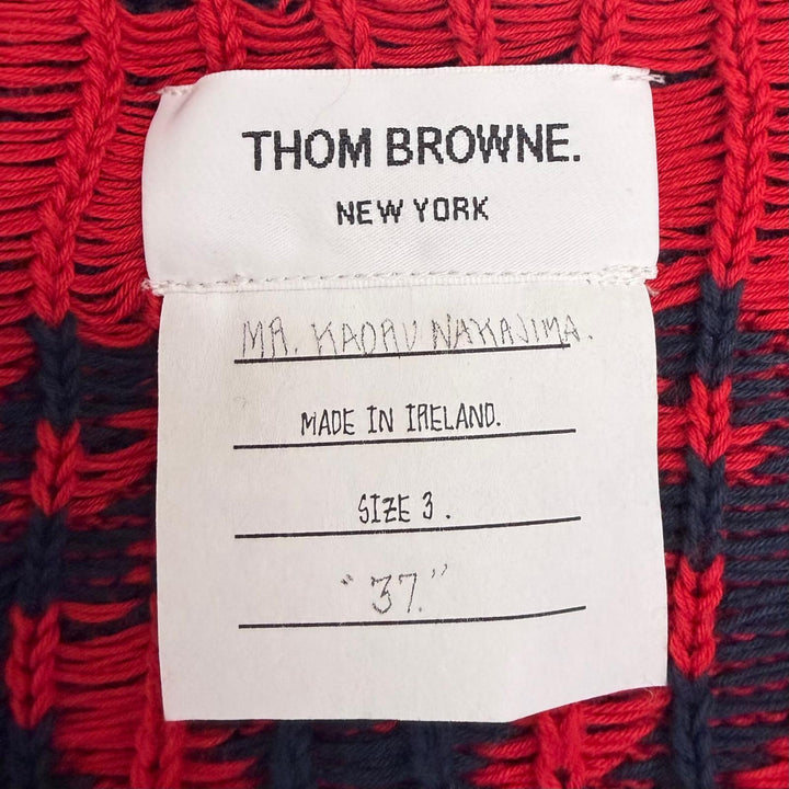 Great THOM BROWNE cardigan lobster Navy cotton mens 3 MKC001BKC139