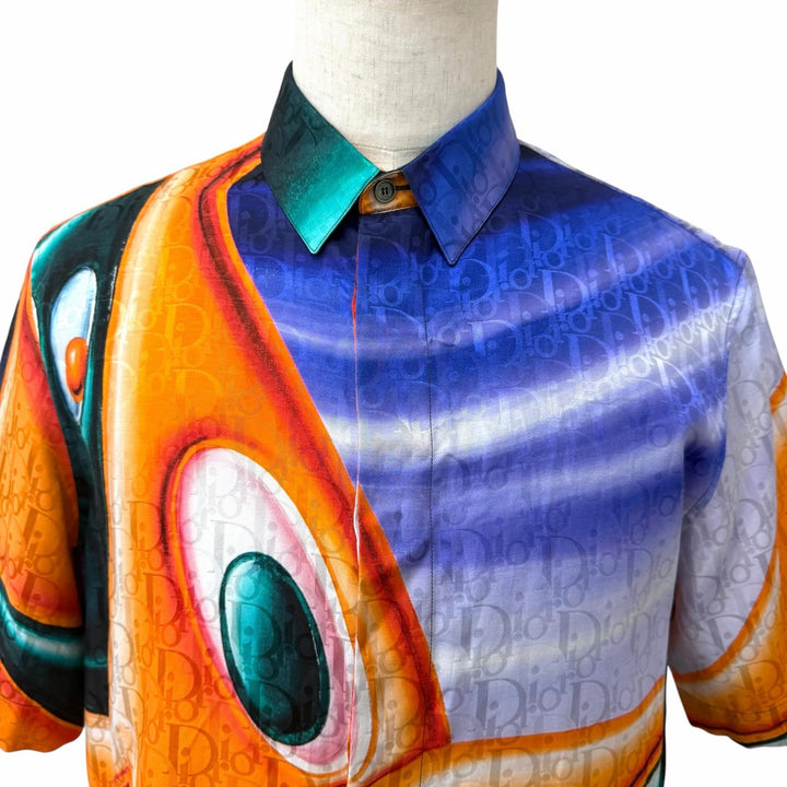 Pristine DIOR KENNY SCHARF Short sleeve shirt Overall handle multicolor