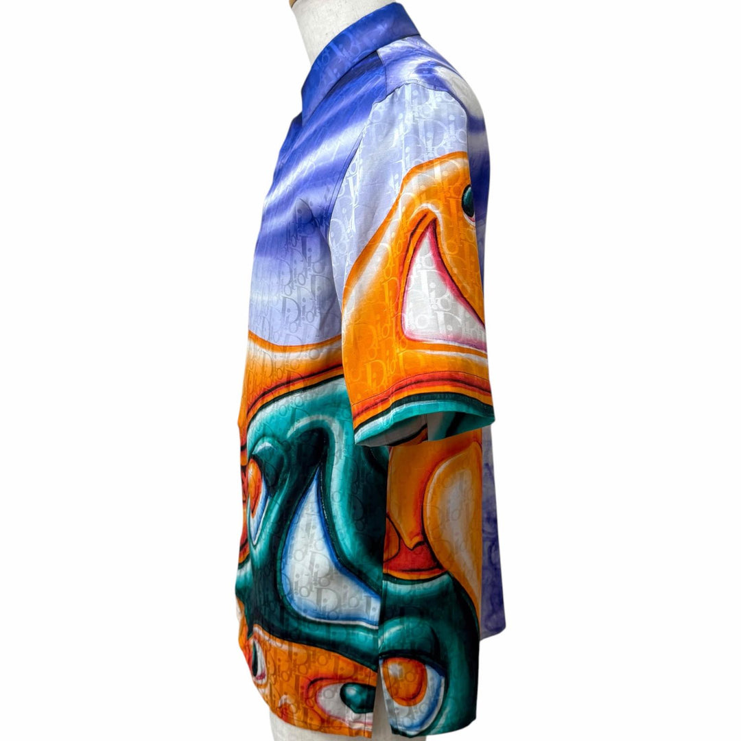 Pristine DIOR KENNY SCHARF Short sleeve shirt Overall handle multicolor