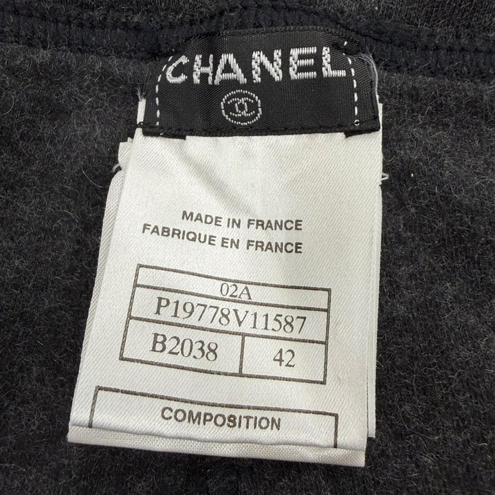 Great CHANEL Pants 2WAY COCO Mark Sweatpants (Half Size) gray 42 02A P19778