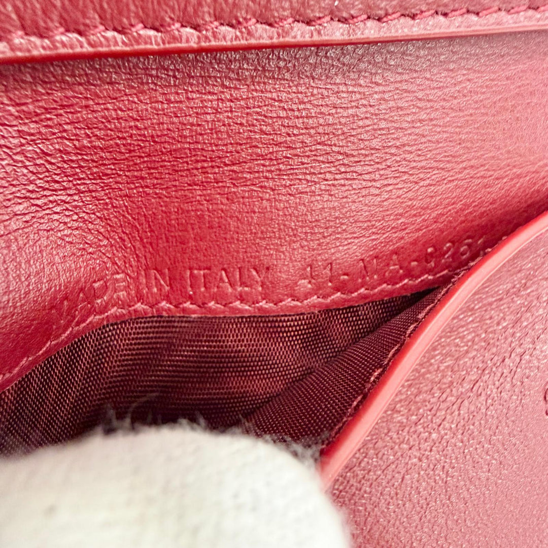Pristine Christian Dior Lady Dior Lotus Wallet Cannage current product Red