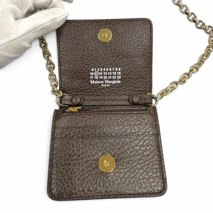 Excellent Maison Margiela 11 Bifold Wallet 4 stitches Chain Compact Wallet