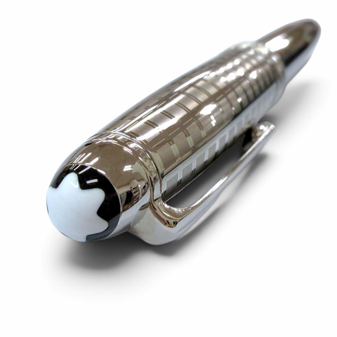 Very Good MONTBLANC fountain pen Meisterstück Solitaire Stainless Steel 2