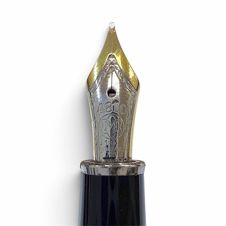 Very Good MONTBLANC fountain pen Meisterstück Solitaire Stainless Steel 2