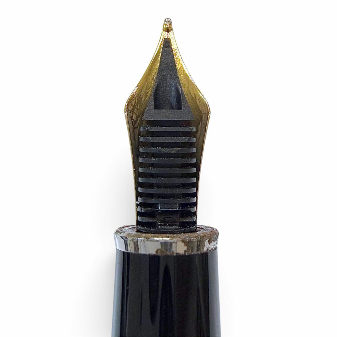 Very Good MONTBLANC fountain pen Meisterstück Solitaire Stainless Steel 2